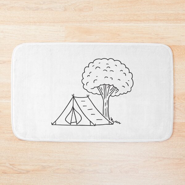 Item preview, A tent under a tree with the flap half open   designed and sold by rasagamastore.
