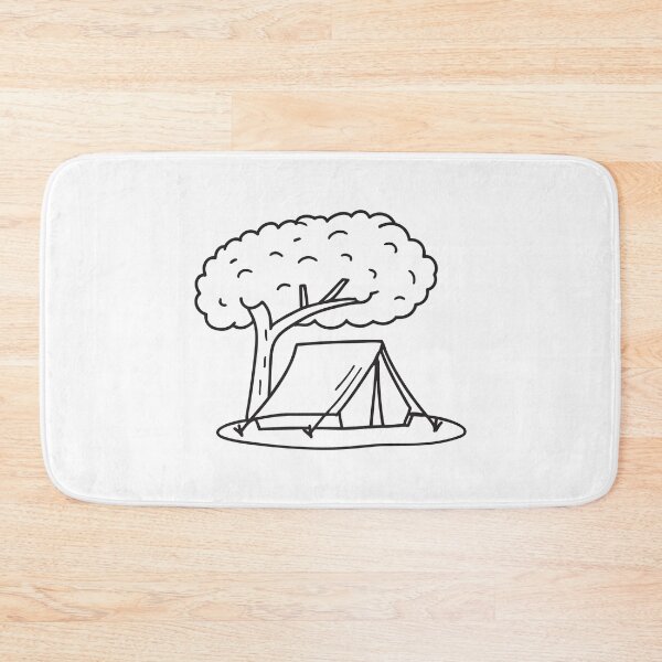 Item preview, A tent pitched beneath a tree, flap slightly ajar designed and sold by rasagamastore.