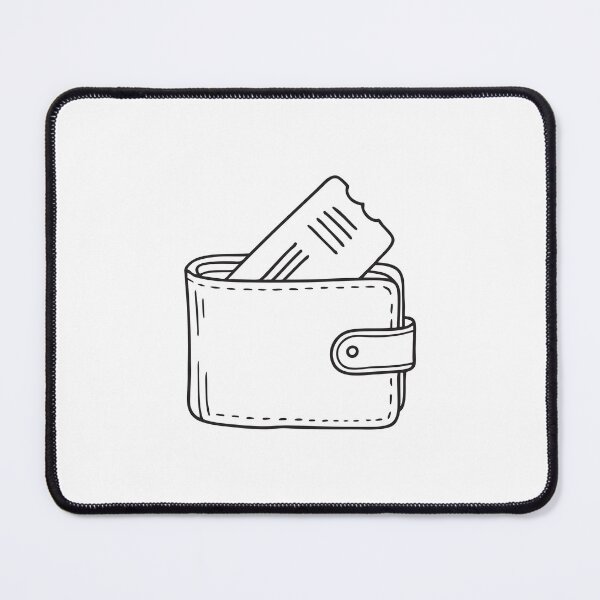 Item preview, A bent ticket barely visible from inside a wallet designed and sold by rasagamastore.