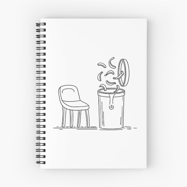 Item preview, A trash bin behind a chair with banana peels falling out   designed and sold by rasagamastore.