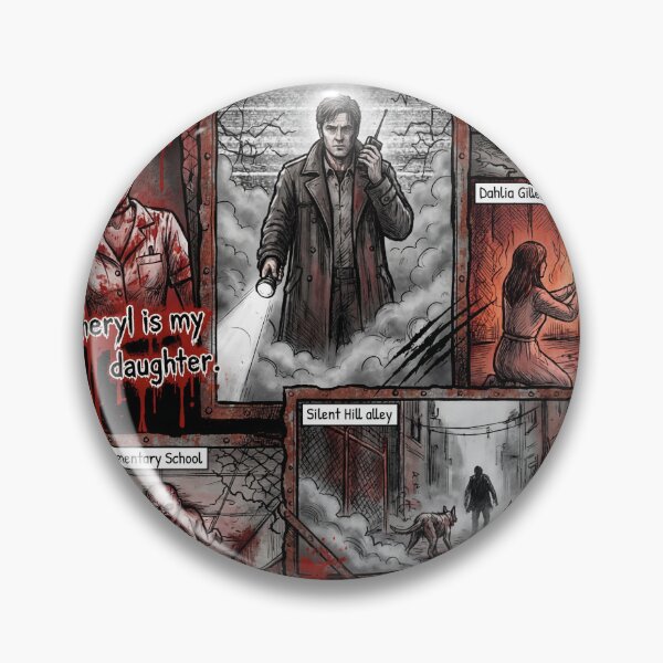 Item preview, Silent Hill Harry's Journey Foggy Town Alessa Cult Lakeside Amusement Park Cybil Kaufman Otherworld Church Monster Collage Fan Art Poster T-Shirt Sticker Print Gift designed and sold by Senpaiwaves.