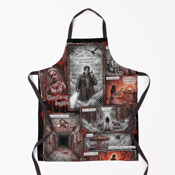 Item preview, Silent Hill Harry's Journey Foggy Town Alessa Cult Lakeside Amusement Park Cybil Kaufman Otherworld Church Monster Collage Fan Art Poster T-Shirt Sticker Print Gift designed and sold by Senpaiwaves.