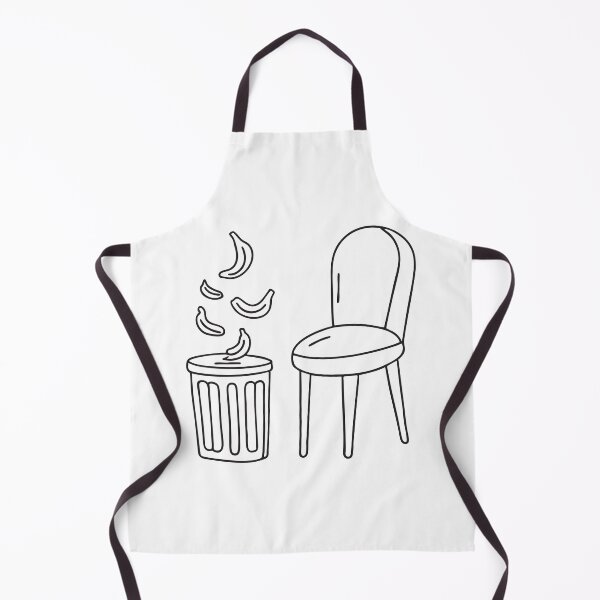 Item preview, A trash bin beside a chair with banana peels falling out   designed and sold by rasagamastore.