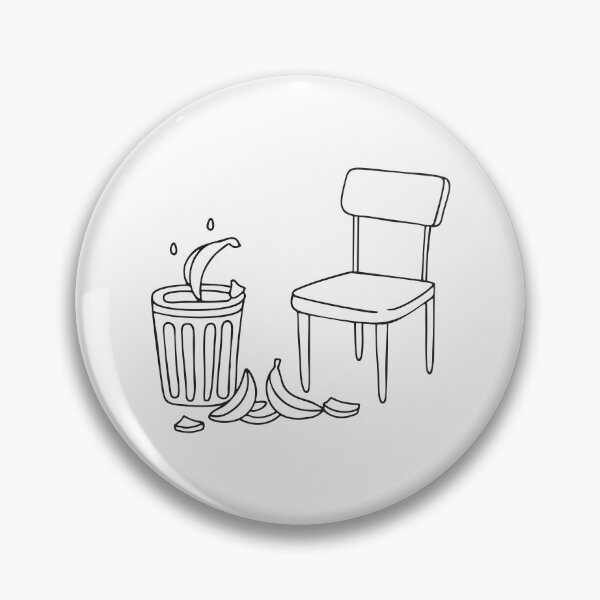Item preview, A trash bin next to a chair with banana peels spilled around it   designed and sold by rasagamastore.