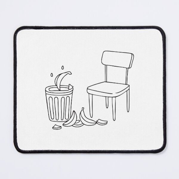 Item preview, A trash bin next to a chair with banana peels spilled around it   designed and sold by rasagamastore.