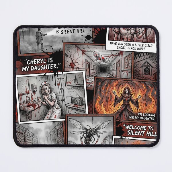 Item preview, Silent Hill Harry's Journey Foggy Town Alessa Cult Lakeside Amusement Park Cybil Kaufman Otherworld Church Monster Collage Fan Art Poster T-Shirt Sticker Print Gift designed and sold by Senpaiwaves.