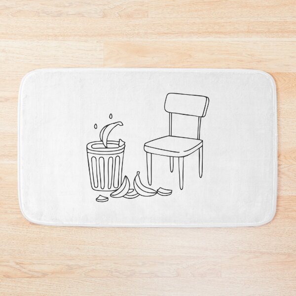Item preview, A trash bin next to a chair with banana peels spilled around it   designed and sold by rasagamastore.