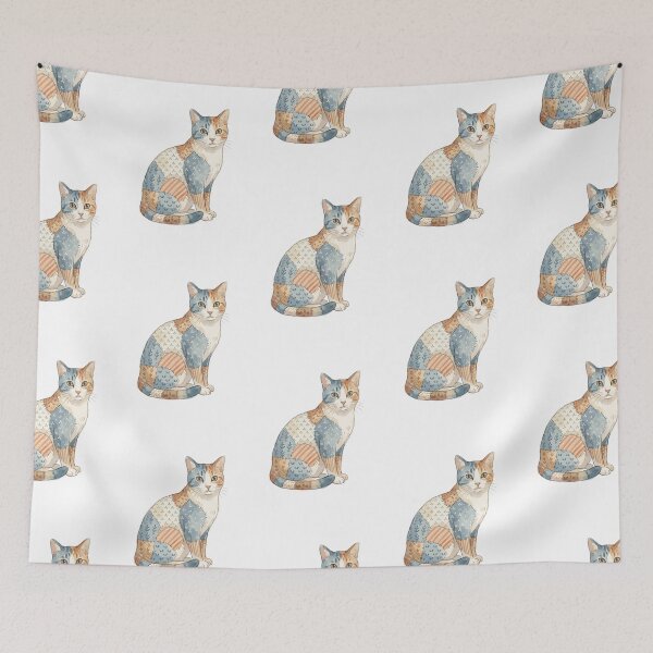 Item preview, Cute Domestic Shorthair Cat Patchwork designed and sold by bapupa.