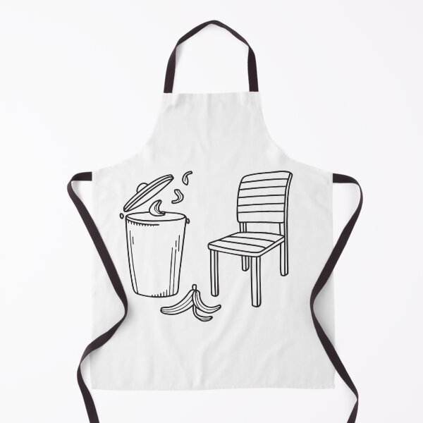Item preview, A trash bin close to a chair, banana peels scattered beside it   designed and sold by rasagamastore.