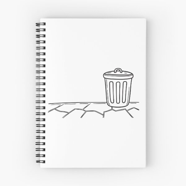 Item preview, A trash bin beside a cracked sidewalk, lying on its side   designed and sold by rasagamastore.