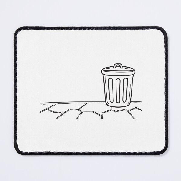 Item preview, A trash bin beside a cracked sidewalk, lying on its side designed and sold by rasagamastore.