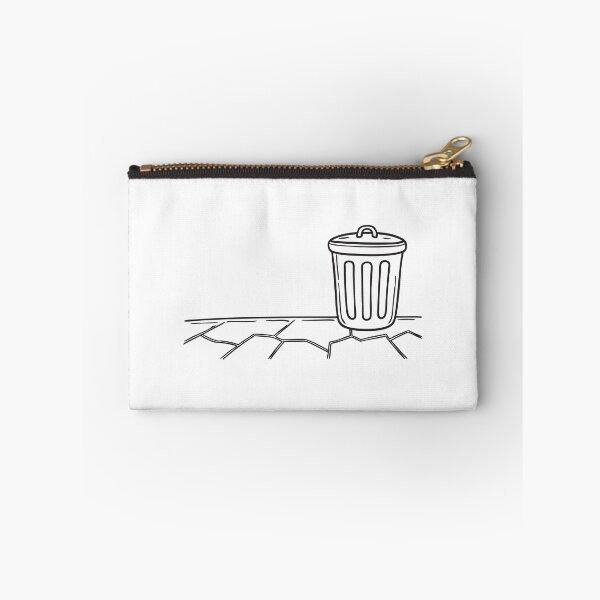 Item preview, A trash bin beside a cracked sidewalk, lying on its side   designed and sold by rasagamastore.