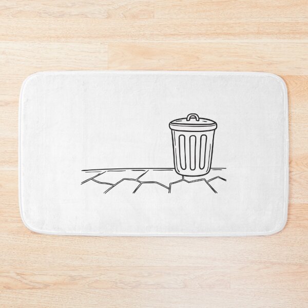 Item preview, A trash bin beside a cracked sidewalk, lying on its side   designed and sold by rasagamastore.