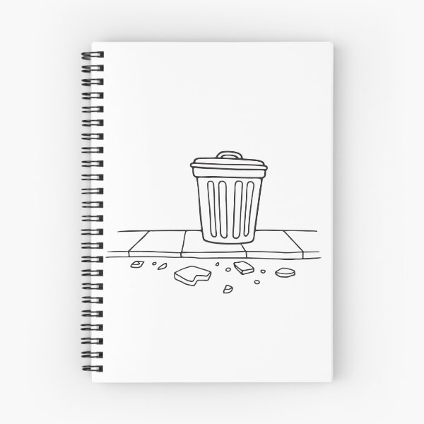 Item preview, A fallen trash bin on its side next to a cracked sidewalk   designed and sold by rasagamastore.