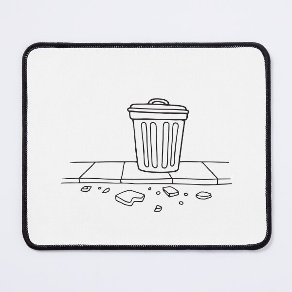 Item preview, A fallen trash bin on its side next to a cracked sidewalk   designed and sold by rasagamastore.