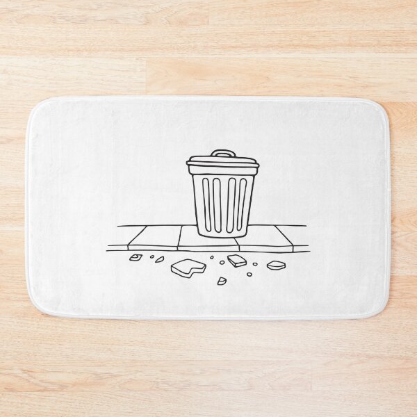 Item preview, A fallen trash bin on its side next to a cracked sidewalk   designed and sold by rasagamastore.
