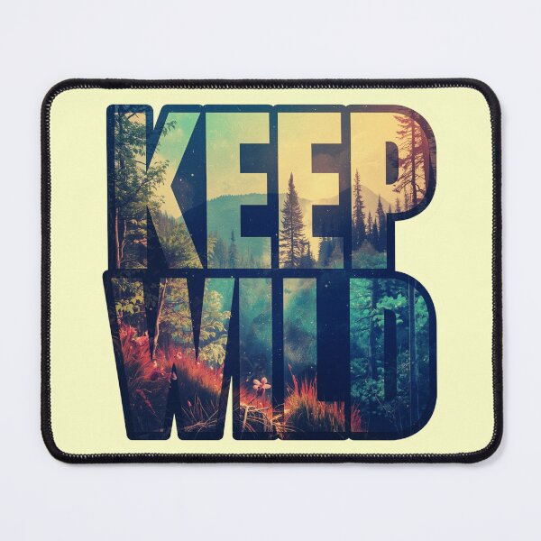 Item preview, Keep Wild - Double Exposure Forest Typography Art designed and sold by RDproject.