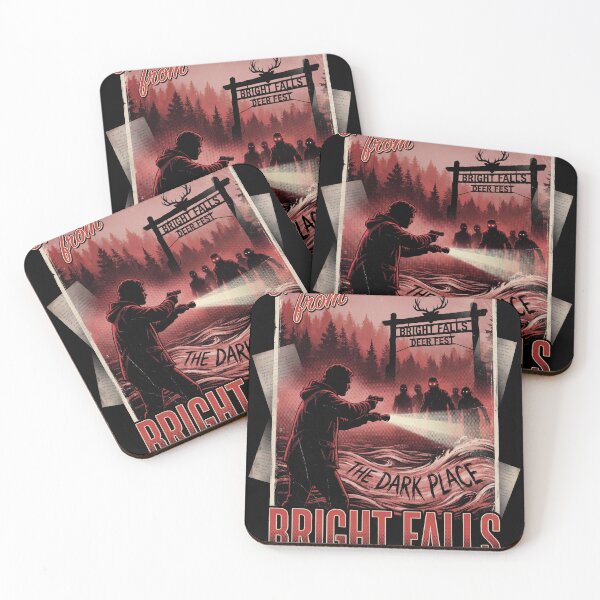 Item preview, Greetings From Bright Falls Alan Wake Horror Writer Remedy Entertainment Dark Presence Taken Cauldron Lake Typewriter Diver Lodge Fan Art Collage Poster T-Shirt Sticker Print Gift designed and sold by Senpaiwaves.