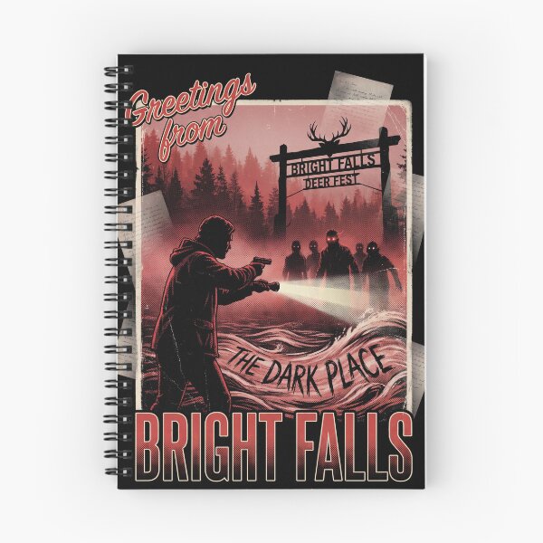 Item preview, Greetings From Bright Falls Alan Wake Horror Writer Remedy Entertainment Dark Presence Taken Cauldron Lake Typewriter Diver Lodge Fan Art Collage Poster T-Shirt Sticker Print Gift designed and sold by Senpaiwaves.