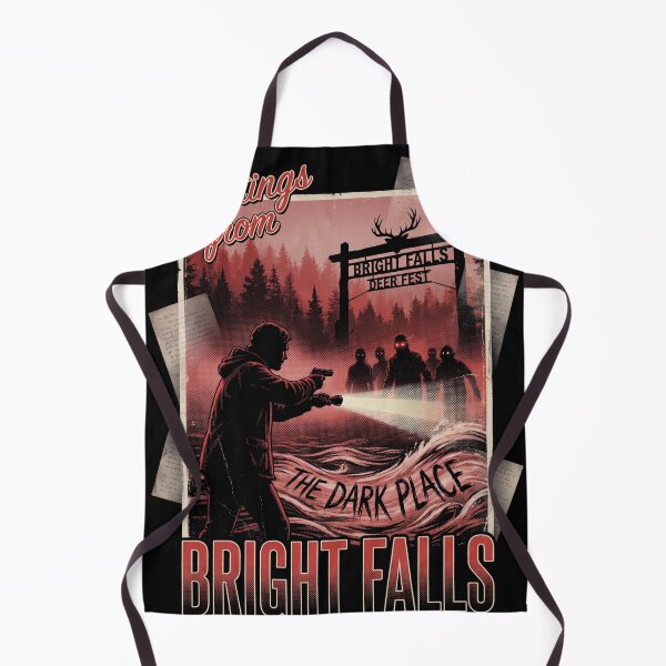 Item preview, Greetings From Bright Falls Alan Wake Horror Writer Remedy Entertainment Dark Presence Taken Cauldron Lake Typewriter Diver Lodge Fan Art Collage Poster T-Shirt Sticker Print Gift designed and sold by Senpaiwaves.