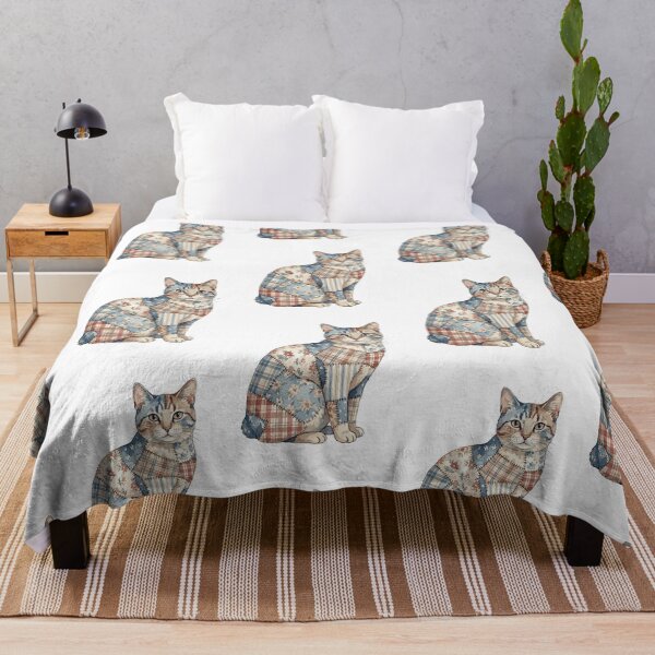 Item preview, Cute Manx Cat Patchwork designed and sold by bapupa.
