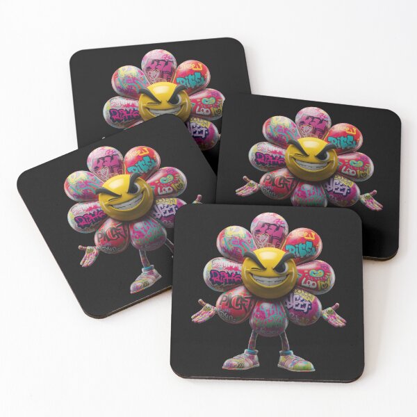 Item preview, Graffiti Daisy Cartoon Character – Neon Street Pop Art Flower Design designed and sold by PLUSHIWORLDtm.