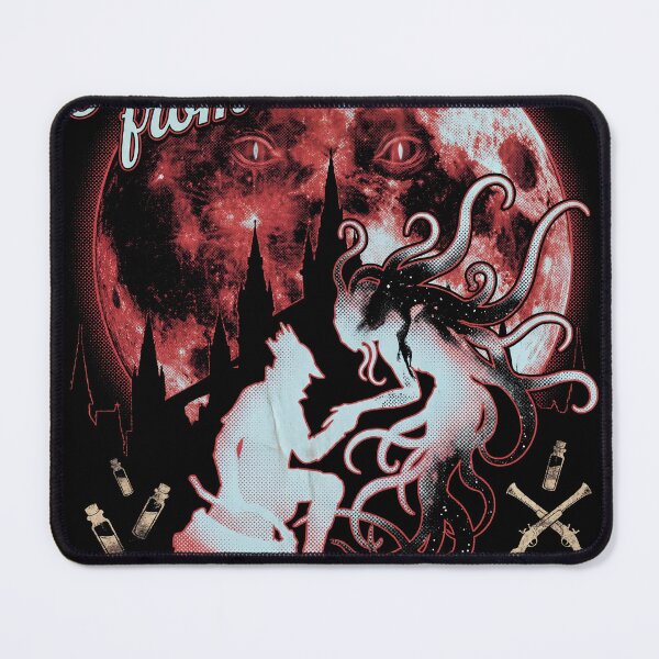 Item preview, Greetings From Yharnam Blood Moon Nightmare Gothic City Hunter's Dream Cathedral Ward Old Yharnam Vicar Amelia Cleric Beast Fan Art Collage Poster T-Shirt Sticker Print Gift designed and sold by Senpaiwaves.