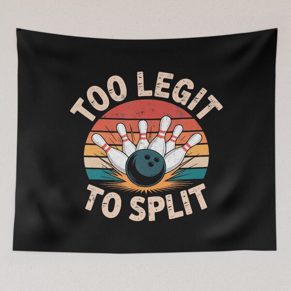 Item preview, Vintage Too Legit To Split Bowling Team Funny Bowler Joke designed and sold by donadonvgran.