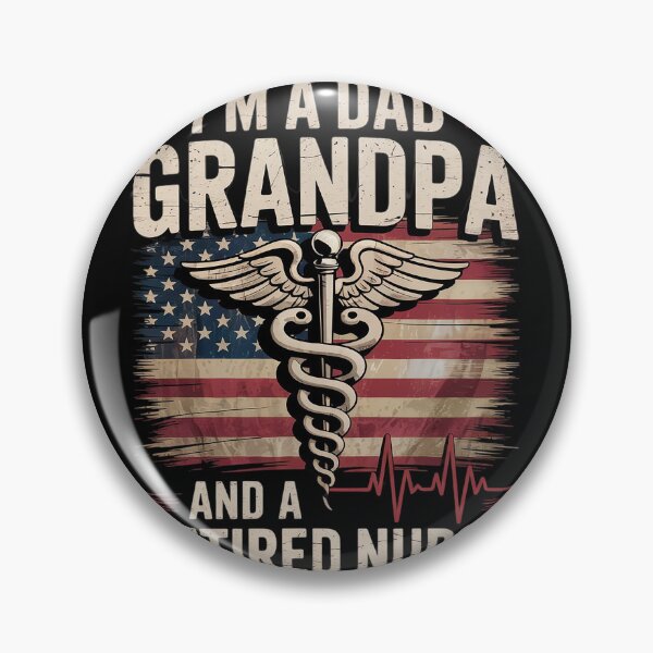 Item preview, Dad, Grandpa, and Retired Nurse Proud USA Flag Fathers day  designed and sold by InspiredFoul.