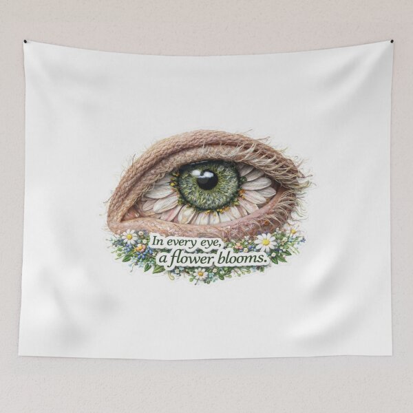 Item preview, Where Vision Flowers – Embroidered Floral Eye Nature Sticker Eye in Bloom – Nature-Inspired Embroidered Art Sticker designed and sold by Gurjeetpixelart.