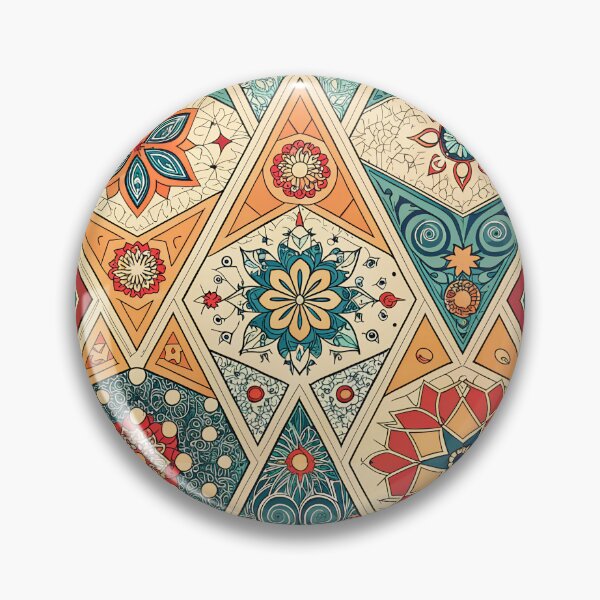Item preview, Vintage Geometric Floral Pattern – Mughal Moroccan Ornament Art designed and sold by PetalsnPaperCo.