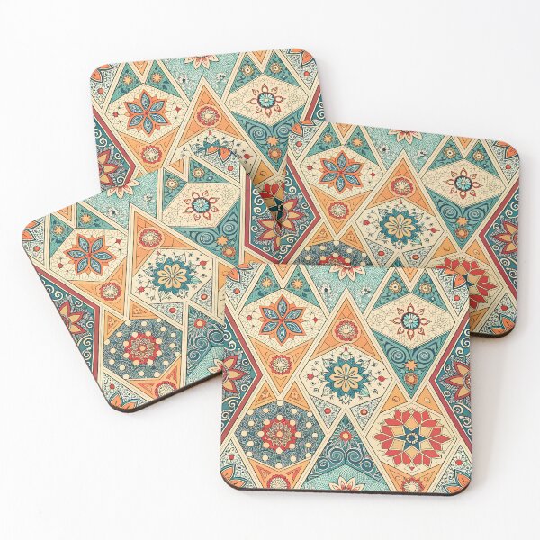 Item preview, Vintage Geometric Floral Pattern – Mughal Moroccan Ornament Art designed and sold by PetalsnPaperCo.