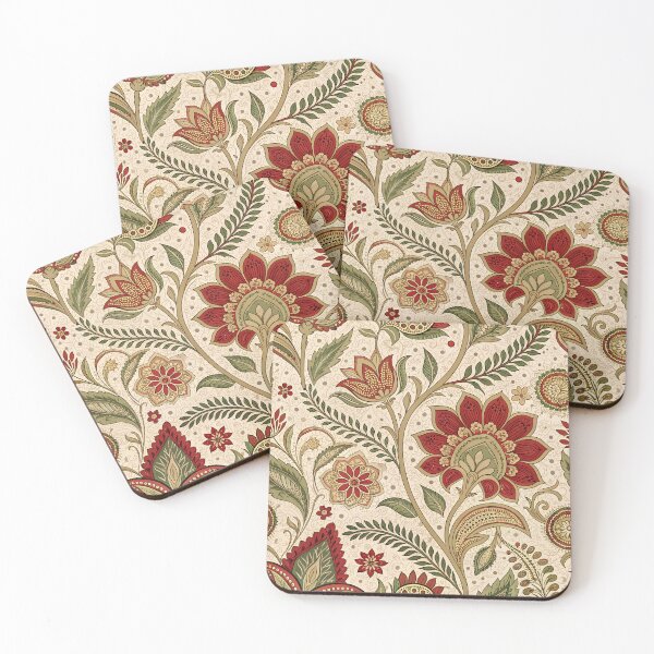 Item preview, Vintage Mughal Floral Botanical Pattern – Timeless Indian Art designed and sold by PetalsnPaperCo.