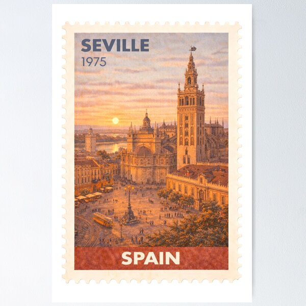 Item preview, Seville Vintage Stamp designed and sold by Wanderstamp.
