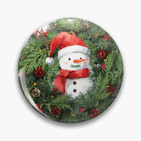 Item preview, Snowman inside a Christmas wreath designed and sold by thefrenchyviet.
