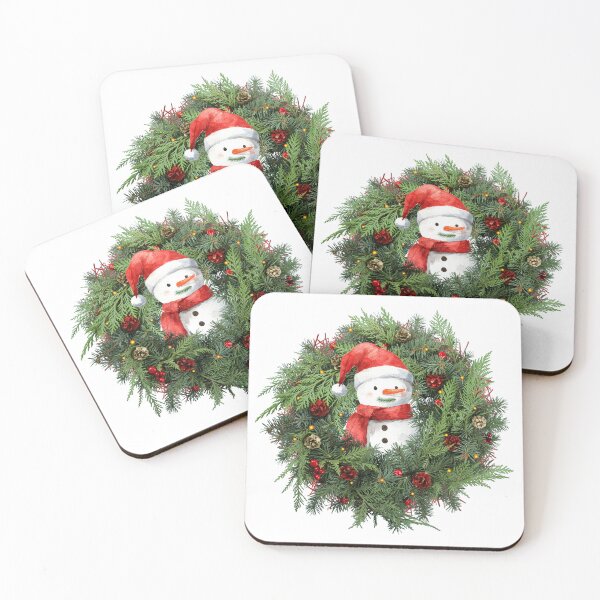 Item preview, Snowman inside a Christmas wreath designed and sold by thefrenchyviet.