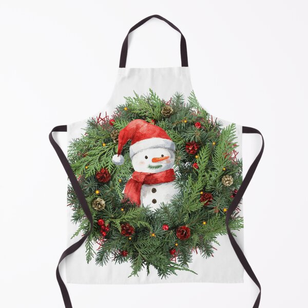 Item preview, Snowman inside a Christmas wreath designed and sold by thefrenchyviet.