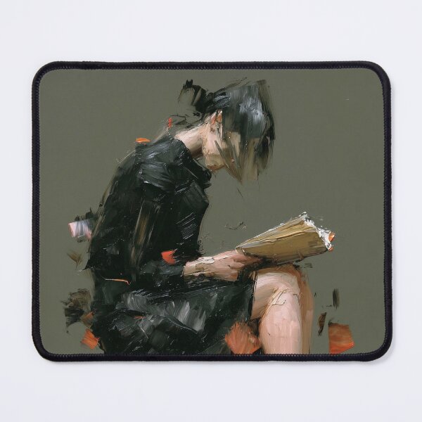 Item preview, Woman Reading Amidst Abstract Elements designed and sold by lautir.