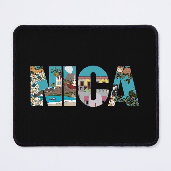 Item preview, NICA Vintage Travel Sticker – Floral Scenery & Nicaragua Pride designed and sold by Suzy Perez Art.