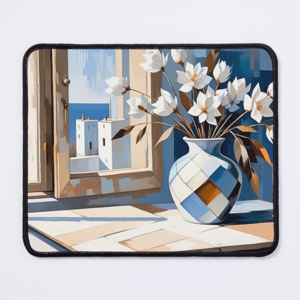 Item preview, The Blue Horizon Vase designed and sold by Undersea Ai Art.