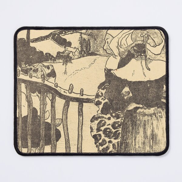 Item preview, Breton Women at a Fence – Paul Gauguin Post-Impressionist Painting of Rural Brittany Life (1886) designed and sold by Art Outlaws.