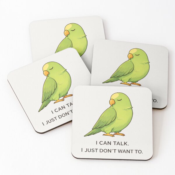 Item preview, I Can Talk I Just Don’t Want To – Parrot Illustration designed and sold by Ombrya.