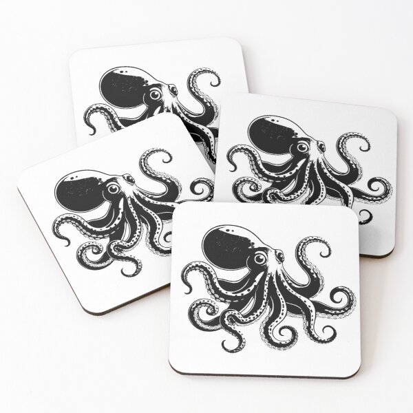 Item preview, Black Octopus Minimalist Logo Design designed and sold by octozap.