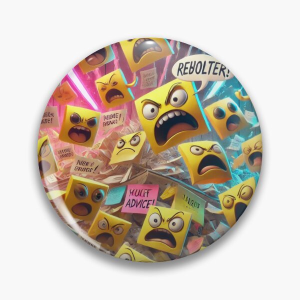 Item preview, REBOLTER! – Angry Sticky Notes Feedback Storm designed and sold by ComedyInkFactor.
