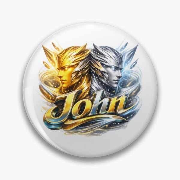 Item preview, John Gemini – Dual Energy Zodiac Name Fantasy Art Design designed and sold by AlexLineArt.