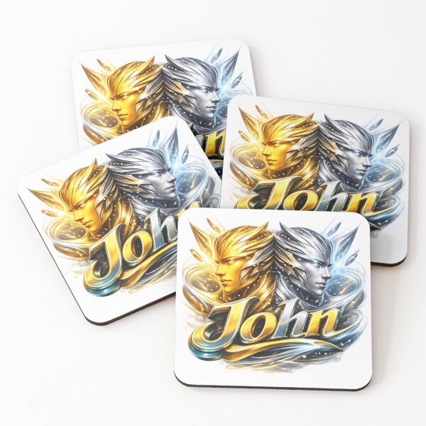 Item preview, John Gemini – Dual Energy Zodiac Name Fantasy Art Design designed and sold by AlexLineArt.
