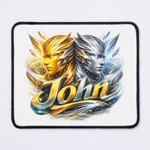 Item preview, John Gemini – Dual Energy Zodiac Name Fantasy Art Design designed and sold by AlexLineArt.