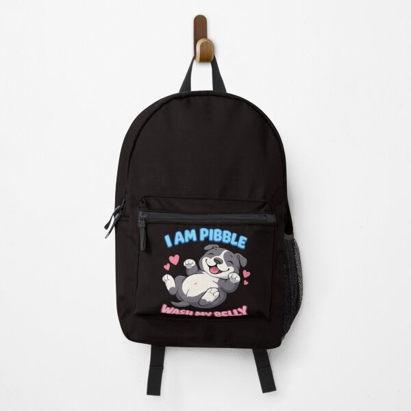 Item preview, I Am Pibble – Wash My Belly | Cute Pitbull Belly Up Dog Illustration designed and sold by FrameFlow.