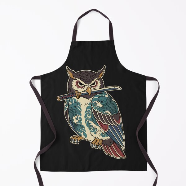 Item preview, Samurai Owl Tattoo Illustration | Wise Owl with Katana Japanese Style | Dark Vector Design designed and sold by ColorSplash123.