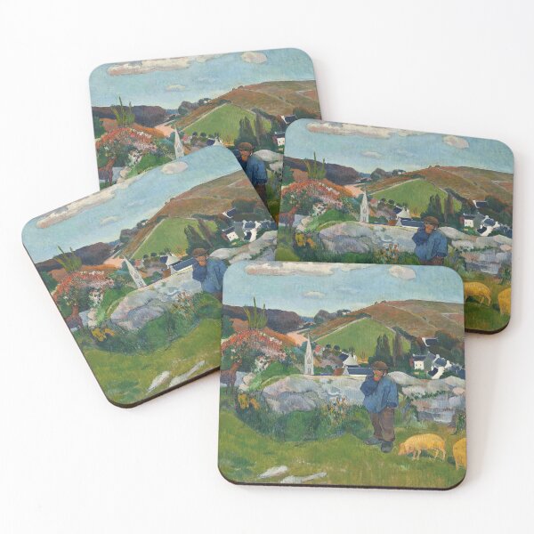 Item preview, The Swineherd – Paul Gauguin Post-Impressionist Painting of Rural Labor and Symbolic Simplicity (1888) designed and sold by Art Outlaws.